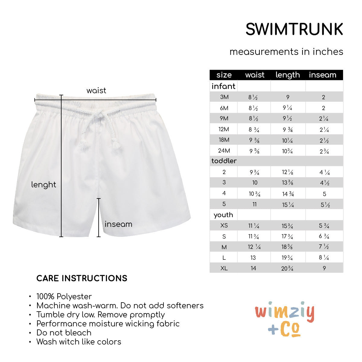 Summer Name Green and Blue Swimtrunk - Wimziy&Co.