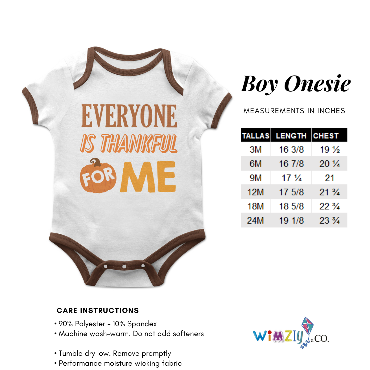 Boys gray fall onesie with name - Wimziy&Co.