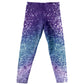 Glitter Purple And Aqua Leggings