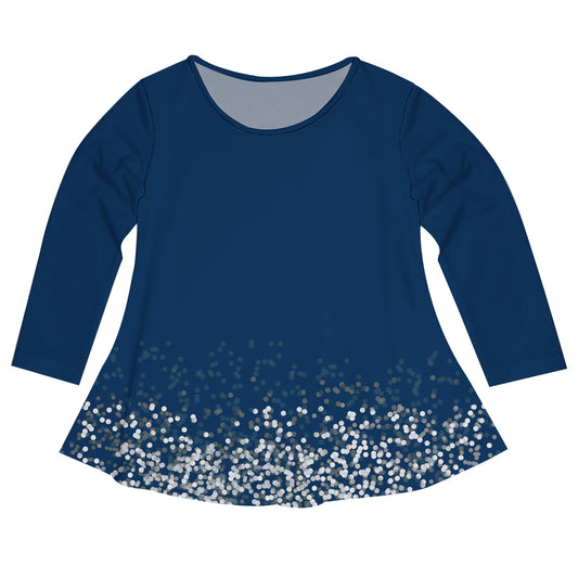 Glitter Navy Long Sleeve Laurie Top