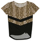 Snakeskin Black and Gold Knot Top