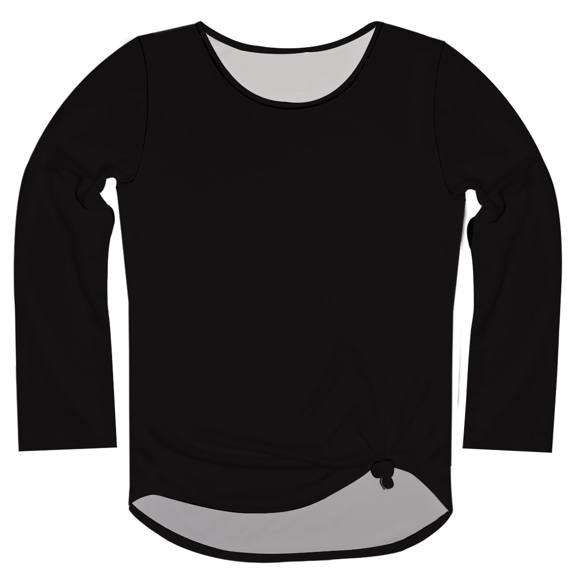 All Black Long Sleeve Knot Top
