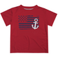 USA Flag Anchor Name Red Short Sleeve Tee Shirt - Wimziy&Co.
