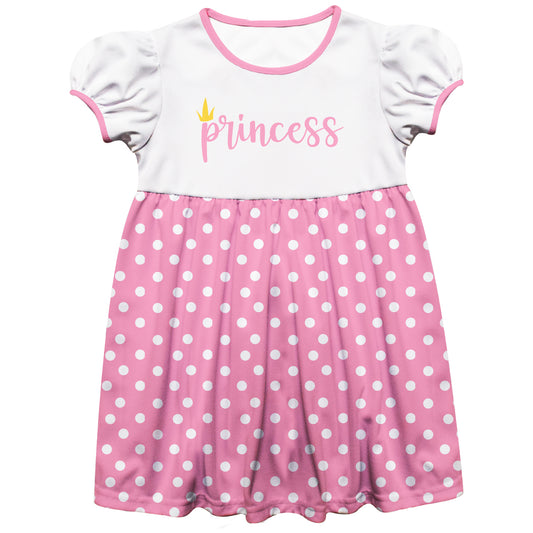 Princess White and Pink Short Sleeve Epic Dress