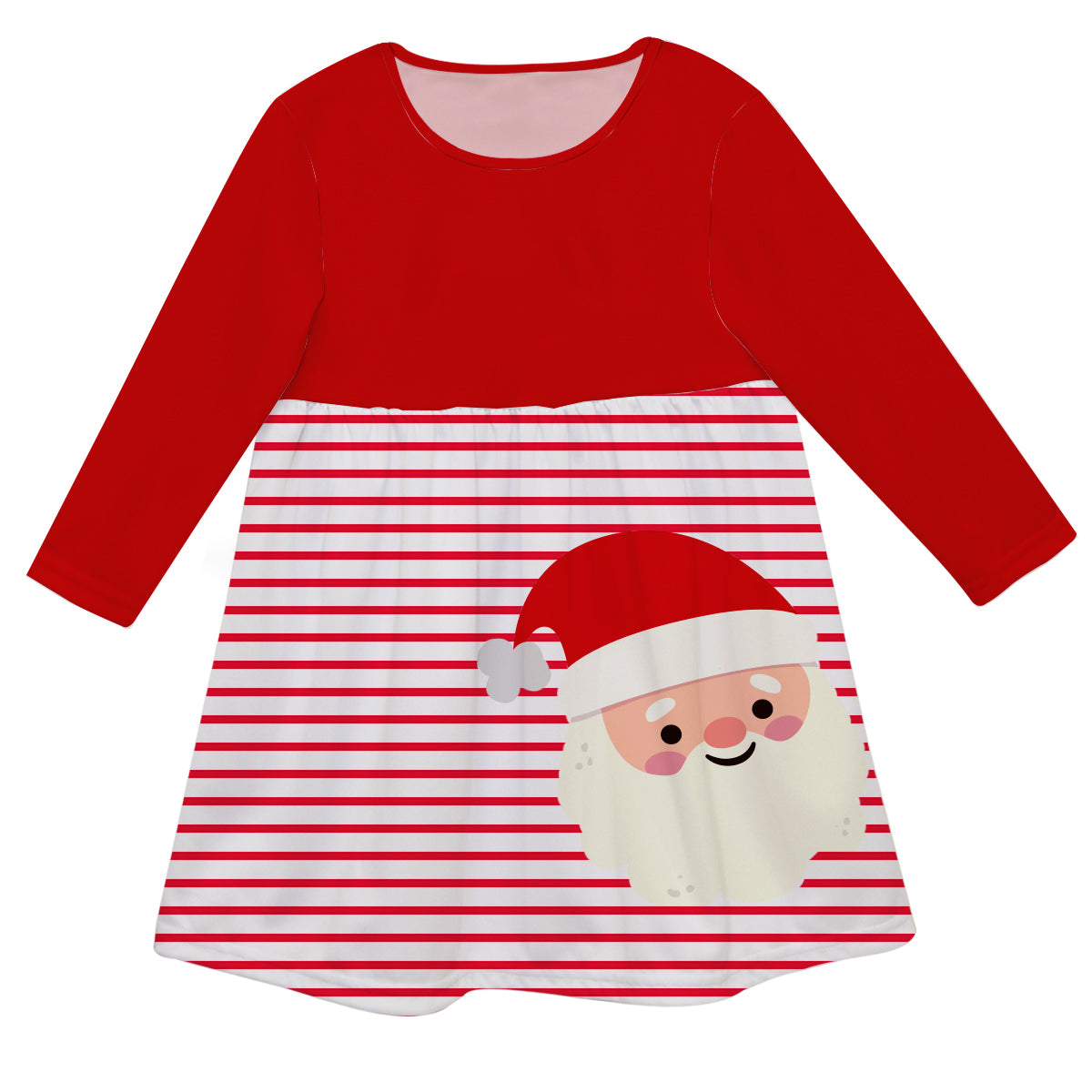 Girls red and white santa dress with name - Wimziy&Co.