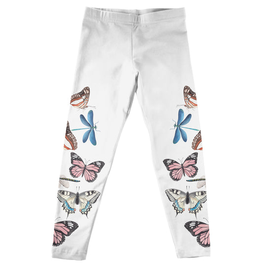 Butterflies White Leggings