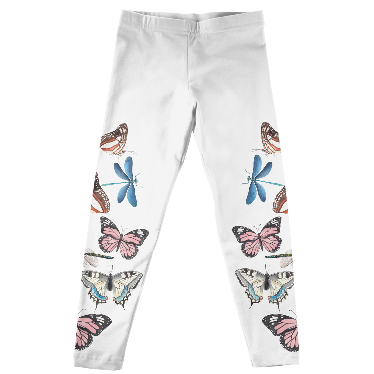 Butterflies White Leggings