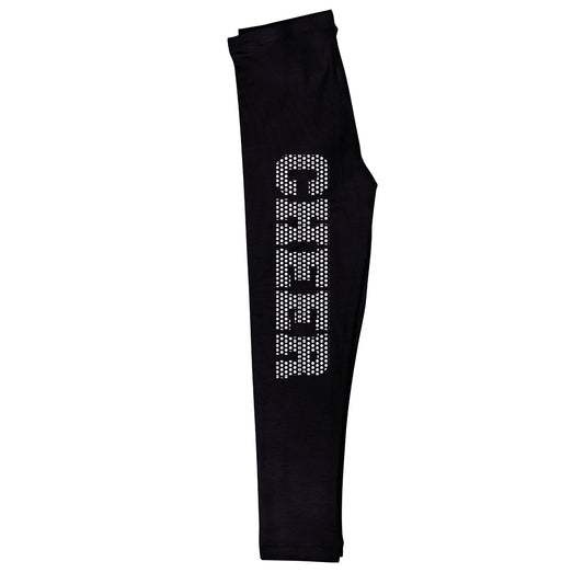 Dotted Cheer Black and White Leggings