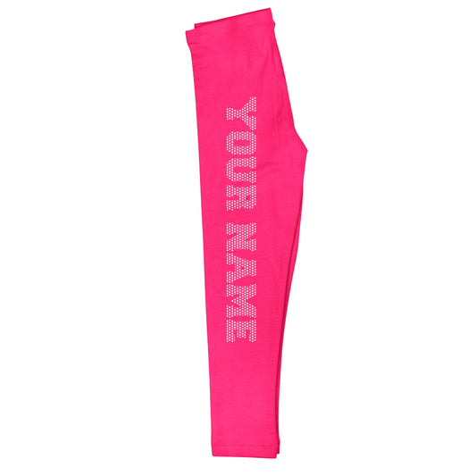 Dotted Your Name Hot Pink Leggings