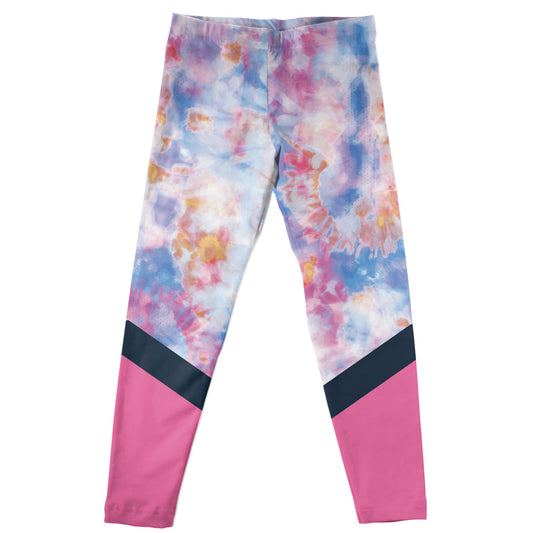Gymnast Pink and White Water Color Leggings