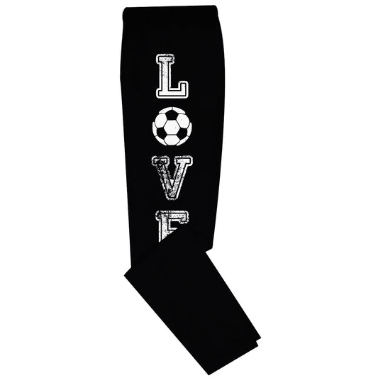 Love Soccer Black Leggings - Wimziy&Co.