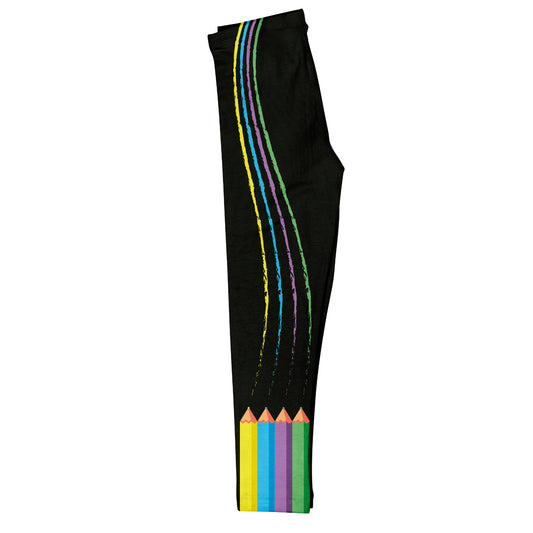 Pencils Colors Black Leggings