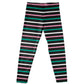 Stripes Print Black White and Pink Leggings