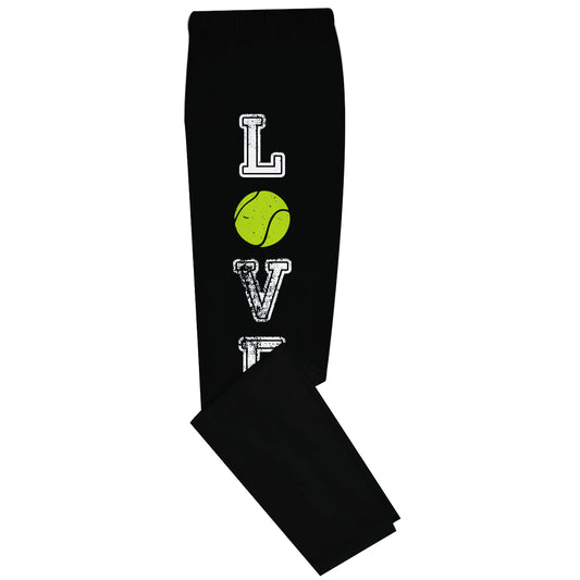 Tennis Love Black and White Le Leggings