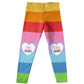 Hearts Your Grade Personalized Rainbow Color Stripes Leggings - Wimziy&Co.
