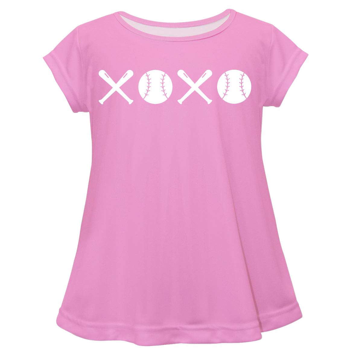 Baseball Pink Short Sleeve Laurie Top