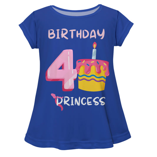 Birthday Princess Your Age Blue Short Sleeve Laurie Top