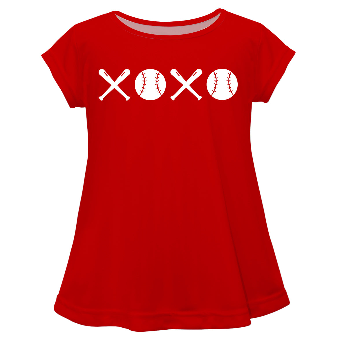 Baseball Red Short Sleeve Laurie Top