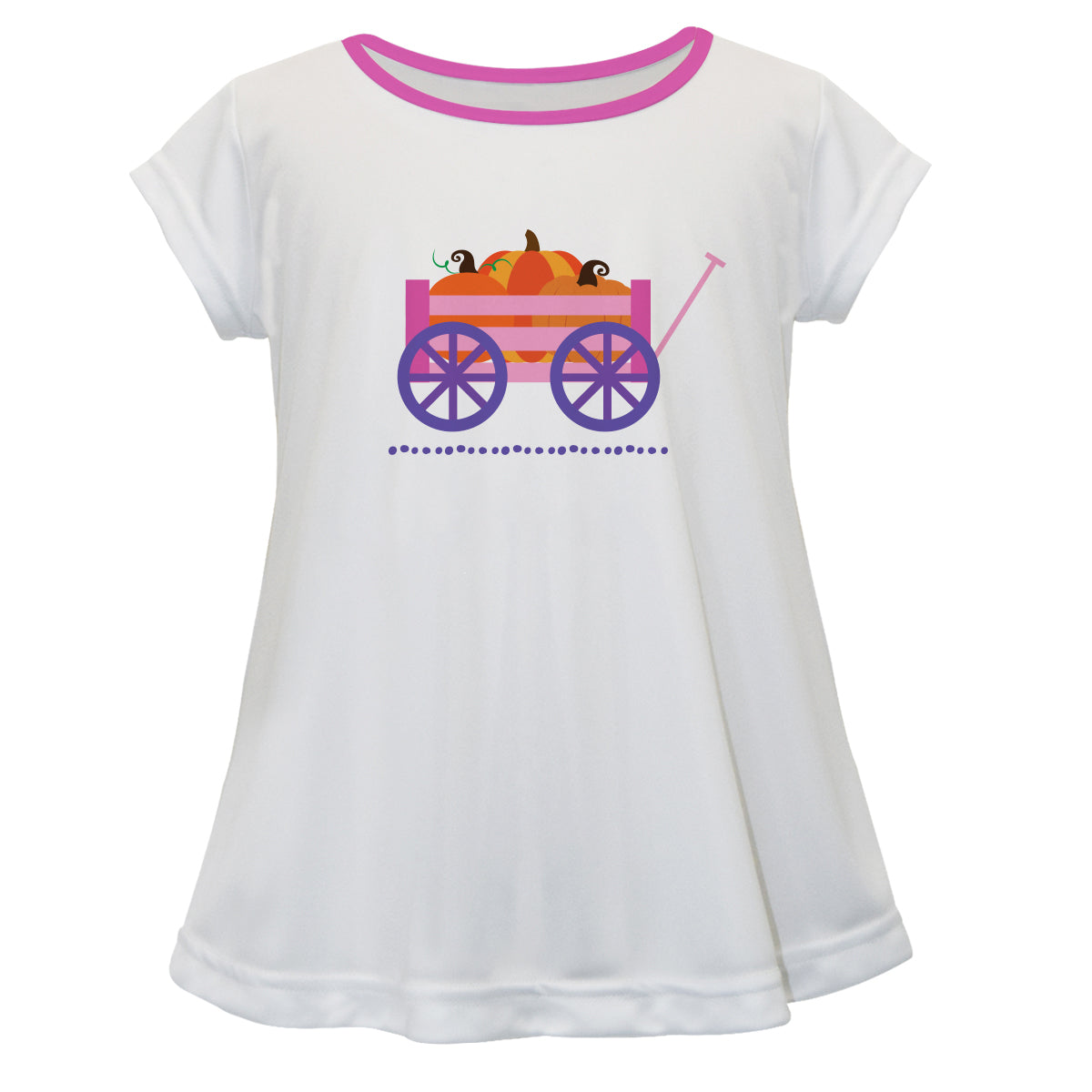 Girls white pumpkins blouse with name - Wimziy&Co.