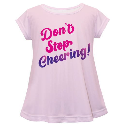 Dont Stop Cheering Pink Short Sleeve Laurie Top