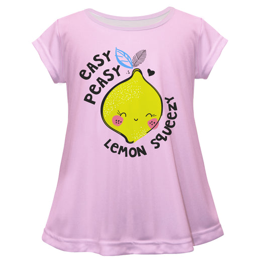 Easy Peasy Lemon Squeezy Pink Short Sleeve Laurie Top