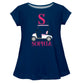 Golf Cart Personalized Initial And Name Navy Short Sleeve Laurie Top