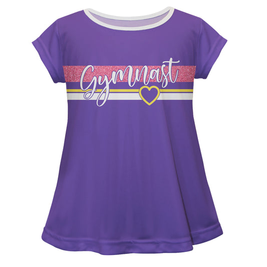 Gymnast Purple Short Sleeve Laurie Top