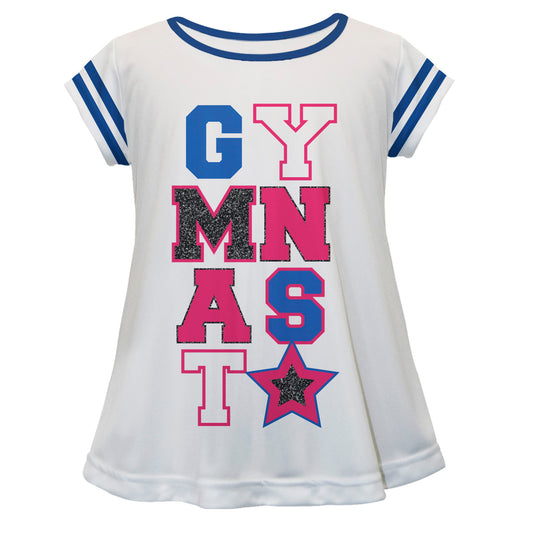 Gymnast White Short Sleeve Laurie Top