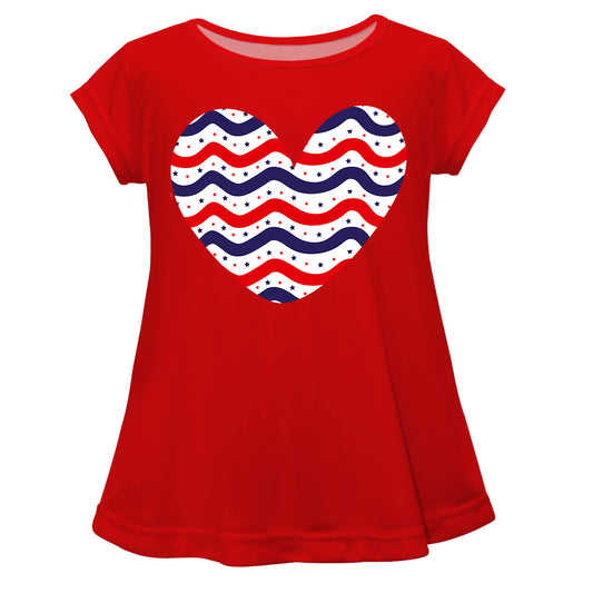 Heart Red Short Sleeve Laurie Top