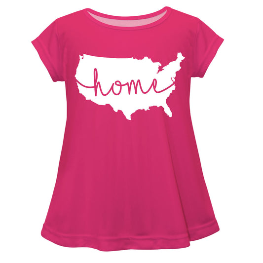 Home USA Pink Short Sleeve Laurie Top
