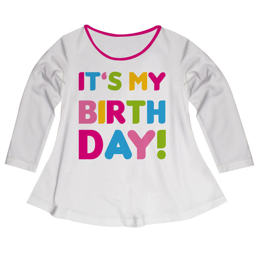 It´S My Birthday White Long Sleeve Laurie Top