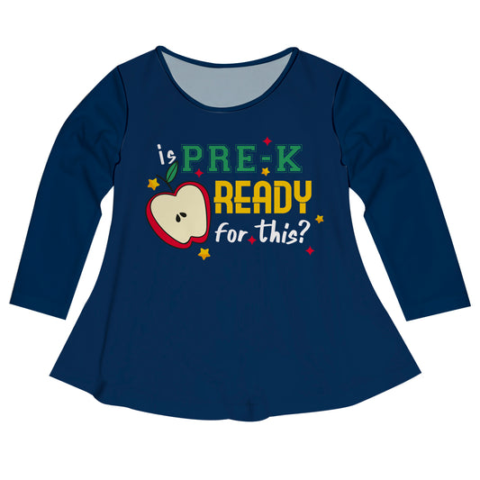 Is Your Grade Ready For This Navy Long Sleeve Laurie Top