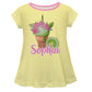 Lemocorn Personalized Name Yellow Short Sleeve Laurie Top