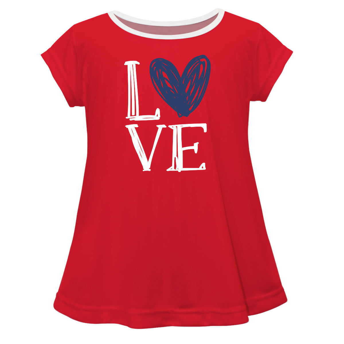 Love Heart Red Short Sleeve Laurie Top