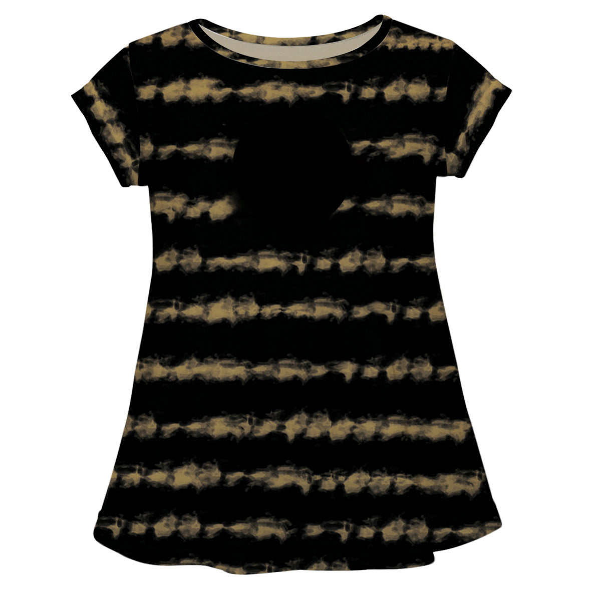 Girls black and gold tie dye blouse with monogram - Wimziy&Co.