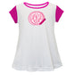 Monogram Crayon White and Hot Pink Laurie Top