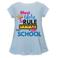 Most Likely To Rule The School Light Blue Short Sleeve Laurie Top