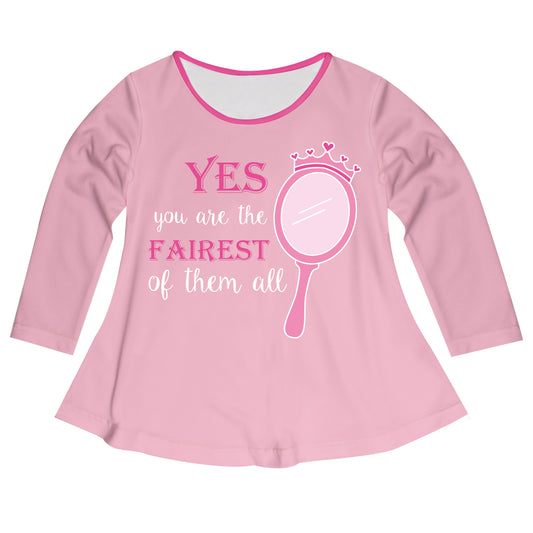 Yes You Are The Fairest Of them All Pink Long Sleeve Laurie Top