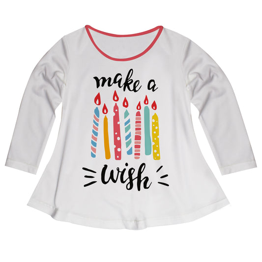 Make a Wish White Long Sleeve Laurie Top