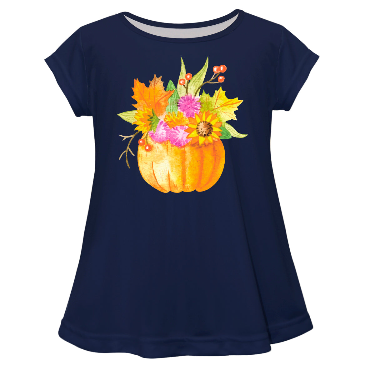 Girls pink pumpkins blouse with name - Wimziy&Co.