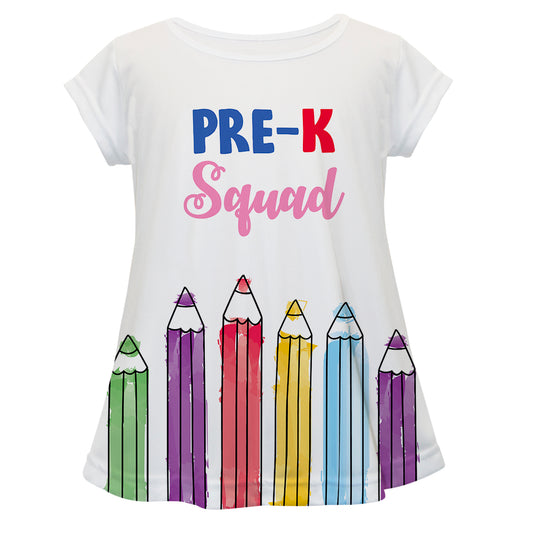 Pencils Your Grade Personalized White Short Sleeve Laurie Top