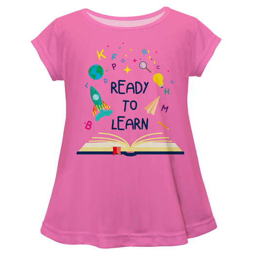 Ready To Learn Pink Short Sleeve Laurie Top