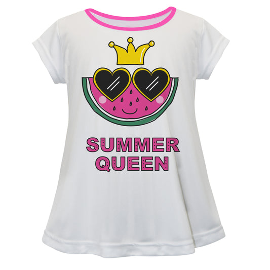Summer Queen White Short Sleeve Laurie Top