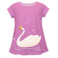 Swan and Personalized Monogram Pink Short Sleeve Laurie Top - Wimziy&Co.