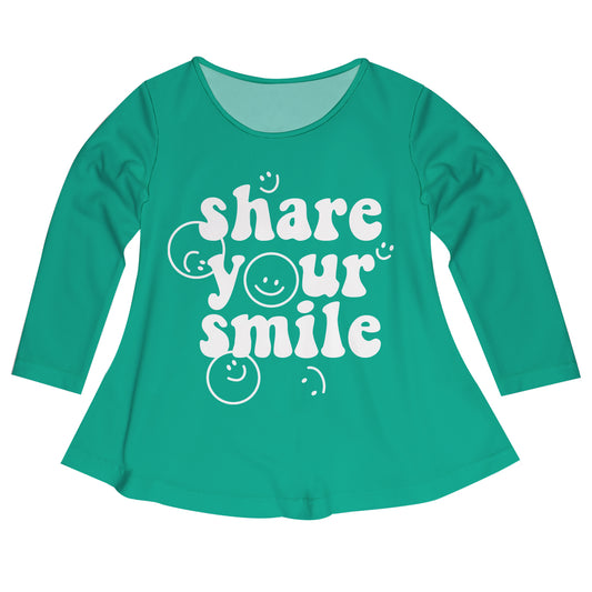 Share Your Smile Mint Long Sleeve Laurie Top