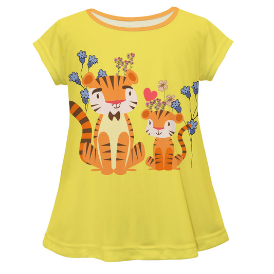 Tigers Yellow Short Sleeve Laurie Top