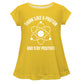 Think Like A Proton And Stay Positive Yellow Short Sleeve Laurie Top