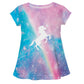 Watercolor and white unicorns girls blouse with name - Wimziy&Co.