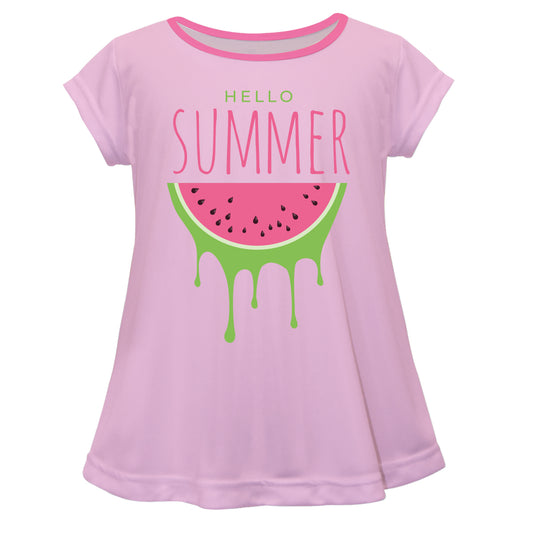 Watermelon Pink Short Sleeve Laurie Top
