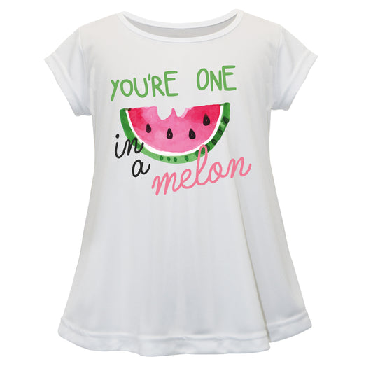 You Are One In A Melon White Short Sleeve Laurie Top